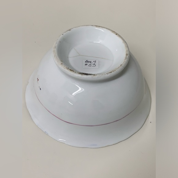 19th Century Vintage Gaudy Welsh Feather Pattern Lusterware Waste Slop Bowl - Picture 9 of 15